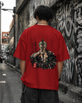 Samurai Resolve Graphic Oversized T-Shirt
