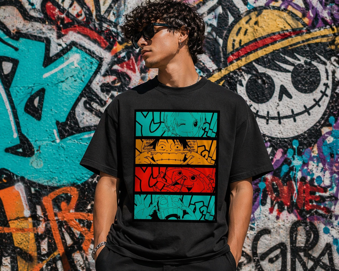 Urban Anime Graphic Oversized T-Shirt